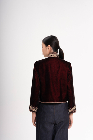 Купить Пиджак Zardozi Takshila Couture Бархат – премиальные костюмы ZhannaKanGroup