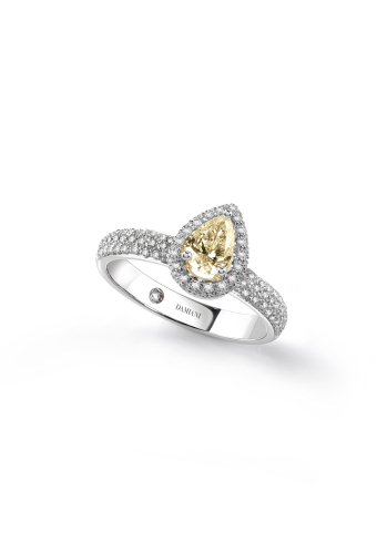 Кольцо Damiani Minou full pavè Белое золото
