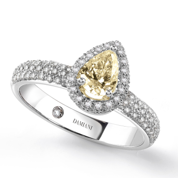 Кольцо Damiani Minou full pavè Белое золото