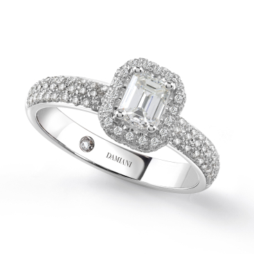 Купить Кольцо Damiani Minou full pavè Белое золото – премиальные кольца ZhannaKanGroup