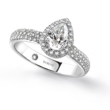 Кольцо Damiani Minou full pavè Белое золото