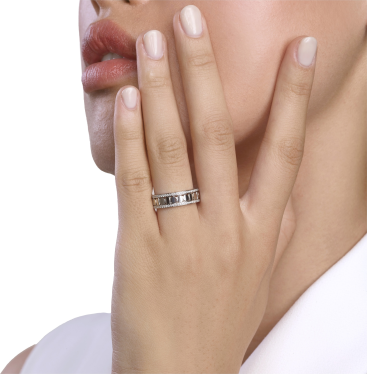 Купить Кольцо Damiani Belle Epoque Reel Белое золото – премиальные кольца ZhannaKanGroup