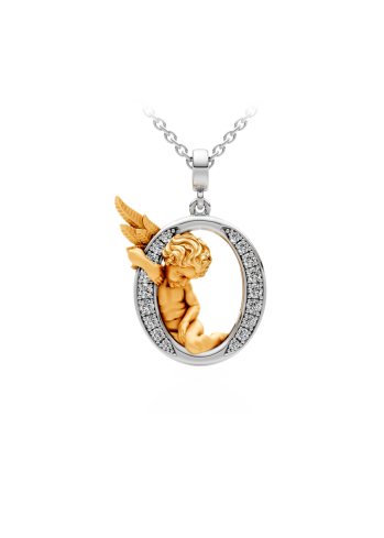 Купить Колье CarreraYCarrera My Angel Белое/желтое золото – премиальные ZhannaKanGroup