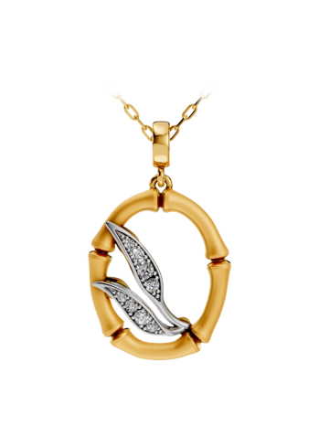 Buy Necklace CarreraYCarrera Bamboo White/Yellow Gold – premium necklaces by ZhannaKanGroup