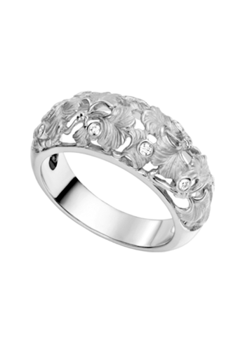 Купить Кольцо CarreraYCarrera Ginkgo Белое золото – премиальные кольца ZhannaKanGroup