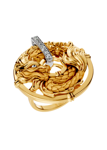 Купить Кольцо CarreraYCarrera Shanghai Белое/желтое золото – премиальные кольца ZhannaKanGroup