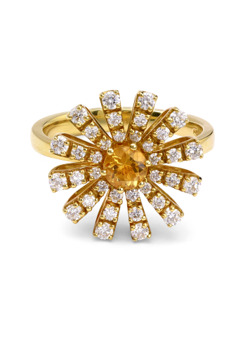 Купить Кольцо Damiani Margherita Желтое золото – премиальные кольца ZhannaKanGroup