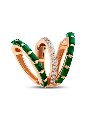 Купить Кафф Bee Goddess Mondrian Розовое золото – премиальные серьги ZhannaKanGroup