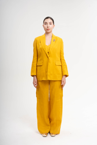 Buy Jacket, Header Zardozi Nature Flax – premium costumes by ZhannaKanGroup