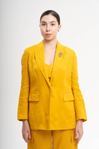 Buy Jacket, Header Zardozi Nature Flax – premium costumes by ZhannaKanGroup