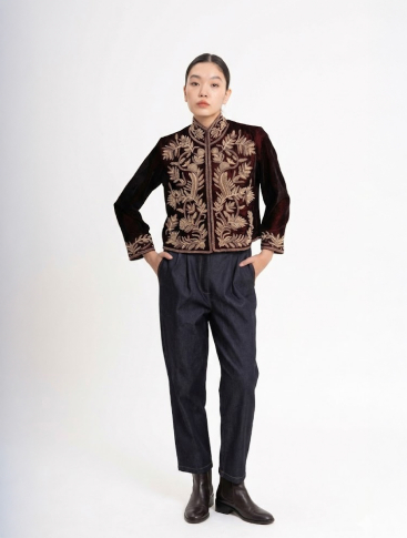 Купить Пиджак Zardozi Takshila Couture Бархат – премиальные костюмы ZhannaKanGroup