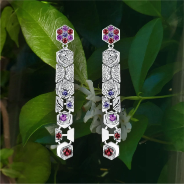 Купить Серьги CarreraYCarrera Jardin de los placeres Белое золото – премиальные ZhannaKanGroup