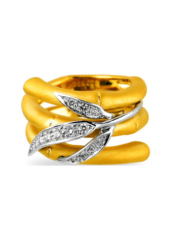 Купить Кольцо CarreraYCarrera Bambu Желтое золото – премиальные кольца ZhannaKanGroup