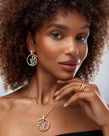 Серьги Carrera Bambu Белое золото