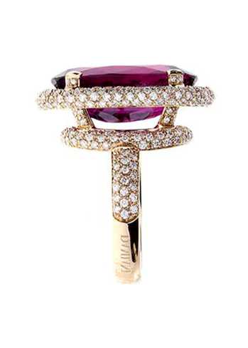 Купить Кольцо Damiani Minou full pavè Розовое золото – премиальные кольца ZhannaKanGroup