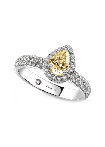 Купить Кольцо Damiani Minou full pavè Белое золото – премиальные кольца ZhannaKanGroup