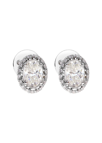 Купить Серьги Damiani Minou full pavè Белое золото – премиальные ZhannaKanGroup