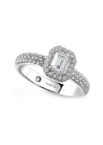 Купить Кольцо Damiani Minou full pavè Белое золото – премиальные кольца ZhannaKanGroup