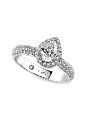 Купить Кольцо Damiani Minou full pavè Белое золото – премиальные кольца ZhannaKanGroup