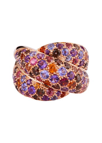 Купить Кольцо Damiani Gomitolo Розовое золото – премиальные кольца ZhannaKanGroup