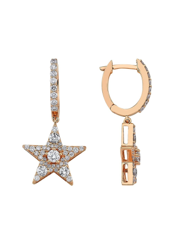 Купить Серьги Bee Goddess Sirius Star Розовое золото – премиальные ZhannaKanGroup
