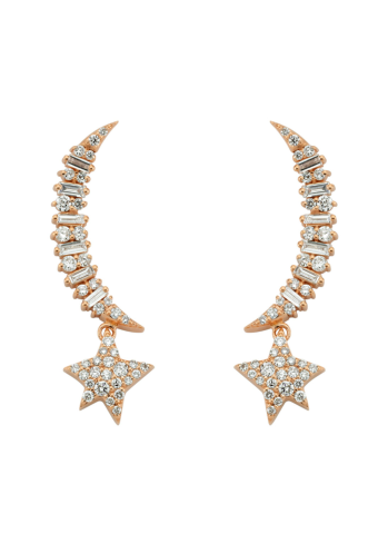 Купить Серьги Bee Goddess Sirius Star Розовое золото – премиальные ZhannaKanGroup
