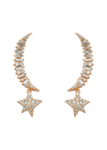 Buy Earrings Bee Goddess Sirius Star Rose Gold – premium by ZhannaKanGroup