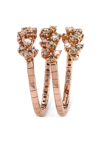 Купить Кольцо Damiani Mimosa Flexi Розовое золото – премиальные кольца ZhannaKanGroup