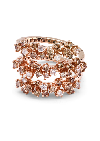 Купить Кольцо Damiani Mimosa Flexi Розовое золото – премиальные кольца ZhannaKanGroup