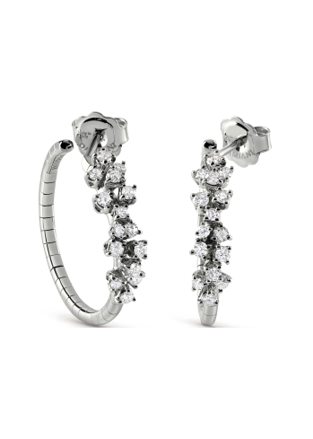 Купить Серьги Damiani Mimosa Flexi Белое золото – премиальные ZhannaKanGroup