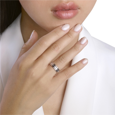 Купить Кольцо Damiani Belle Epoque Reel Белое золото – премиальные кольца ZhannaKanGroup