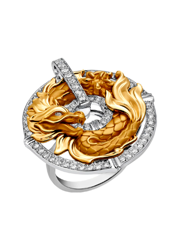 Купить Кольцо CarreraYCarrera Shanghai Белое/желтое золото – премиальные кольца ZhannaKanGroup