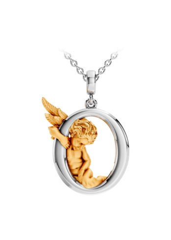 Buy Necklace CarreraYCarrera My Angel White/Yellow Gold – premium necklaces by ZhannaKanGroup