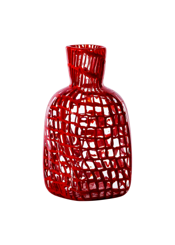 Купить Venini Ваза Occhi Муранское стекло Красный 9,5х21 – премиальные ZhannaKanGroup