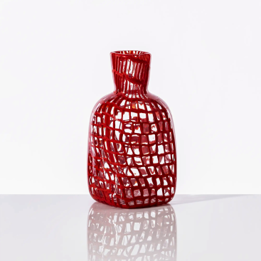 Купить Venini Ваза Occhi Муранское стекло Красный 9,5х21 – премиальные ZhannaKanGroup