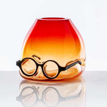 Купить Venini Ваза Where Are My Glasses Муранское стекло Красный 26 – премиальные ZhannaKanGroup
