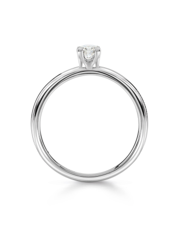 Купить Кольцо Damiani Luce D Белое золото – премиальные кольца ZhannaKanGroup