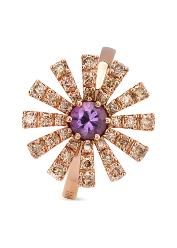 Купить Кольцо Damiani Margherita Розовое золото – премиальные кольца ZhannaKanGroup