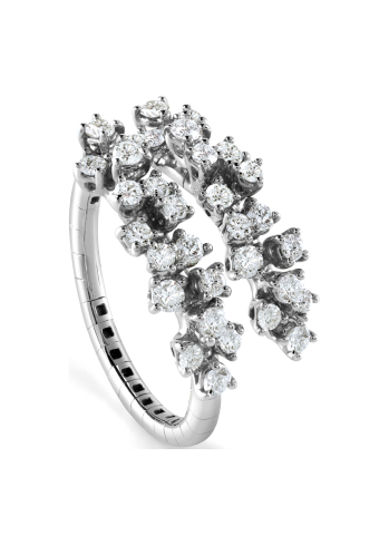 Купить Кольцо Damiani Mimosa Flexi Белое золото – премиальные кольца ZhannaKanGroup