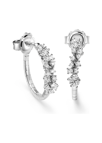 Купить Серьги Damiani Mimosa Flexi Белое золото – премиальные ZhannaKanGroup