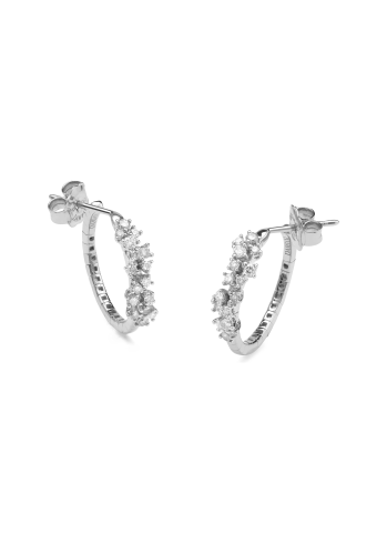 Купить Серьги Damiani Mimosa Flexi Белое золото – премиальные ZhannaKanGroup