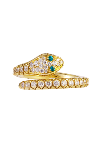Buy Ring Crivelli Snake Yellow Gold – premium rings by ZhannaKanGroup