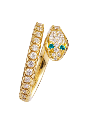 Buy Ring Crivelli Snake Yellow Gold – premium rings by ZhannaKanGroup