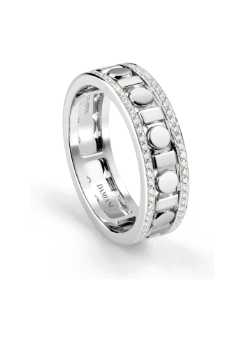 Купить Кольцо Damiani Belle Epoque Reel Белое золото – премиальные кольца ZhannaKanGroup