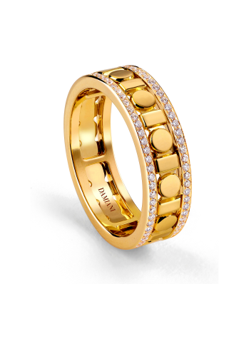 Сақина Damiani Belle Epoque Reel Сары алтын, Ақ сатып алыңыз – ZhannaKanGroup премиум сақиналар