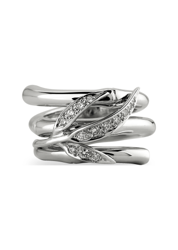 Купить Кольцо CarreraYCarrera Bambu Белое золото – премиальные кольца ZhannaKanGroup