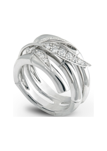 Купить Кольцо CarreraYCarrera Bambu Белое золото – премиальные кольца ZhannaKanGroup