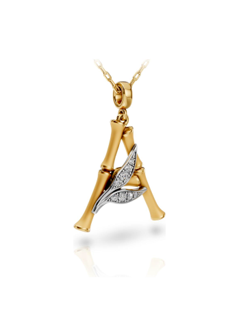 Buy Necklace CarreraYCarrera Bamboo Yellow Gold, White – premium necklaces by ZhannaKanGroup