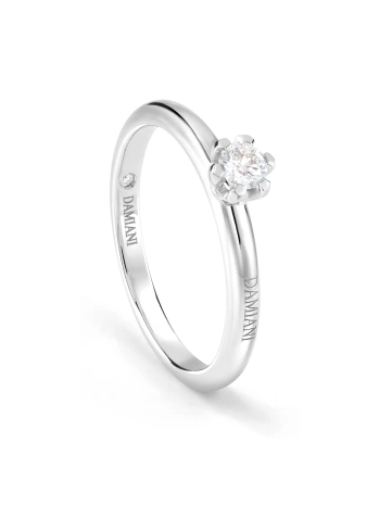 Купить Кольцо Damiani Luce D Белое золото – премиальные кольца ZhannaKanGroup