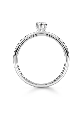 Купить Кольцо Damiani Luce D Белое золото – премиальные кольца ZhannaKanGroup